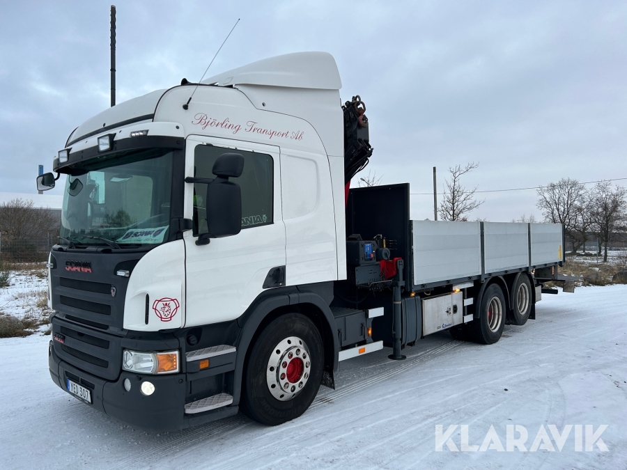 Kranbil Scania P 400 DB6X2HNA med kran HMF