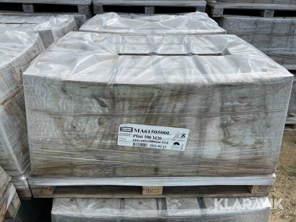 Betongplint Benders 500mm M20 30 pallar a 24 st med stolpskor