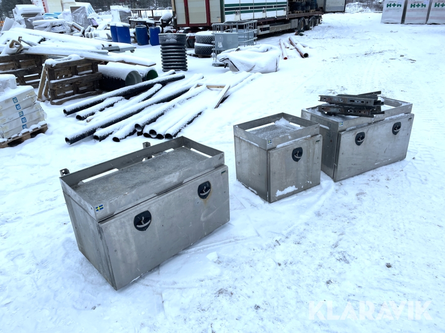 Rostfria skåp AP 3st