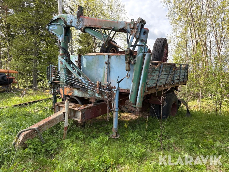 Traktorvagn med foco-kran