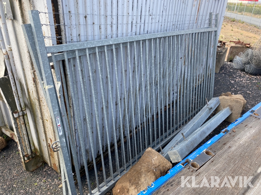 Industrigrindar med gångdörr