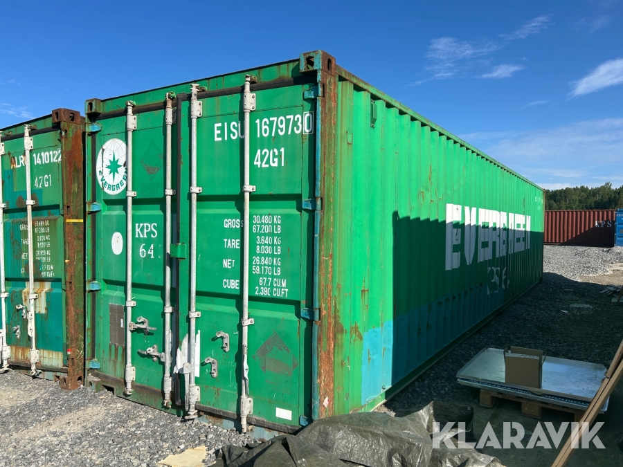 Container 40 fot grön