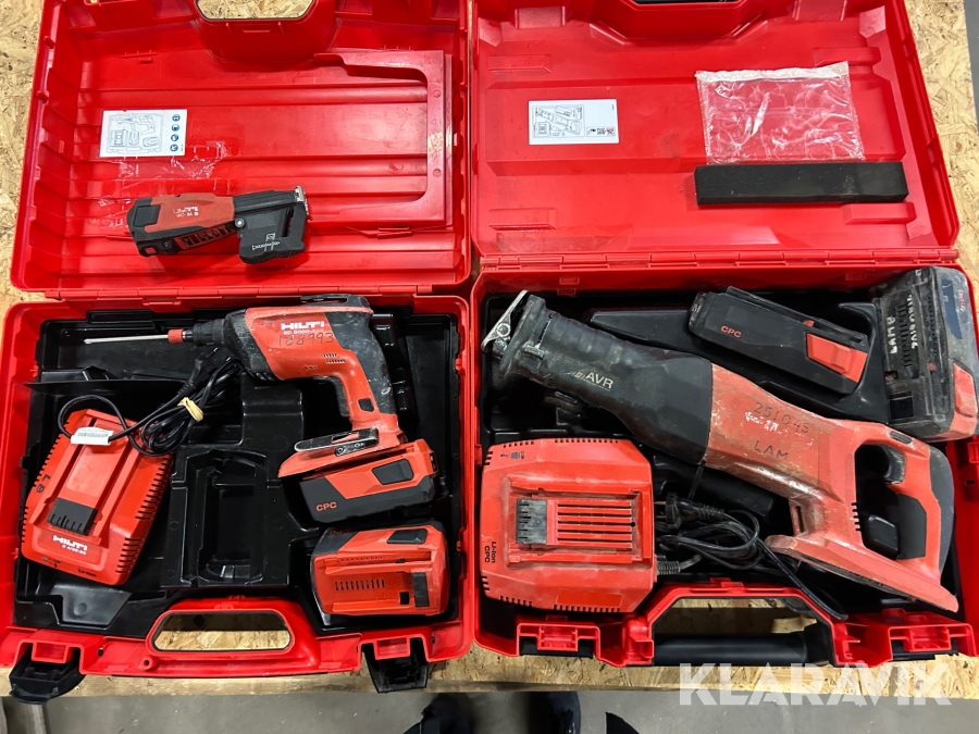 Tigersåg 1st, Skruvdragare 1 st, Skruvautomat 1 st Hilti SR 30A36 / SD 5000-A22 / 	SD-M 2