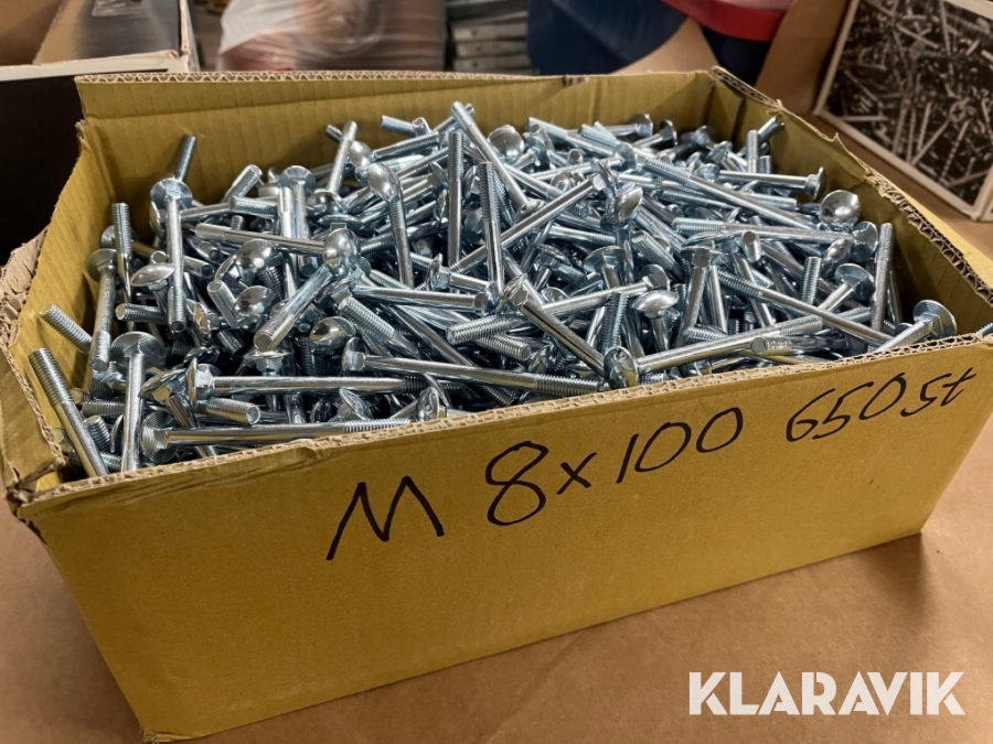 Vagnsbult M8x100 650st