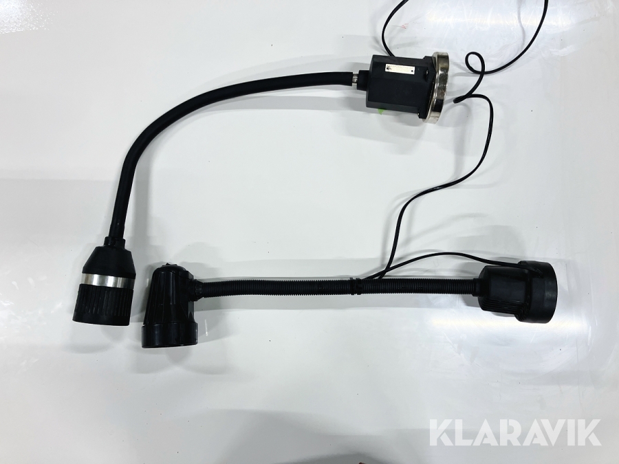 Arbetsbelysning för verkstad med magnetfot och böjbar hals