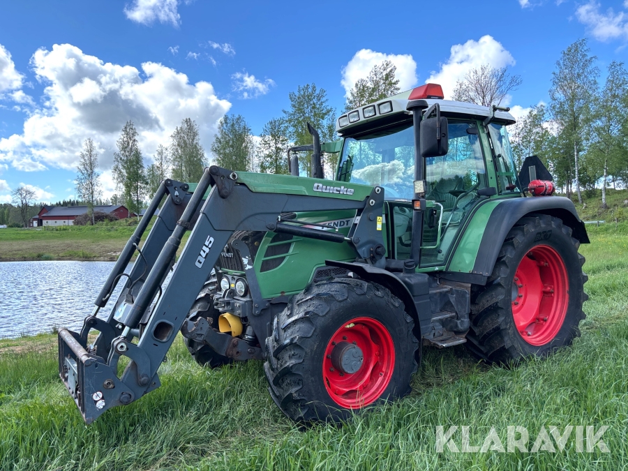Traktor Fendt 312 Vario TMS med frontlastare och frontlyft