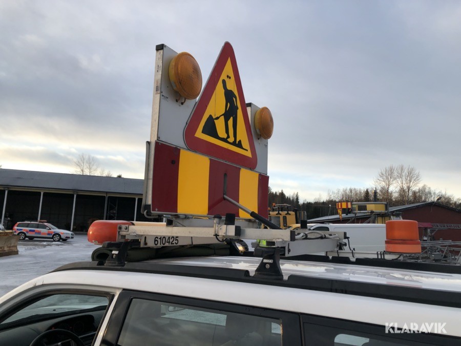 Varningsskylt för tak, elektriskt uppfällbar ACMP Minimax takskärm