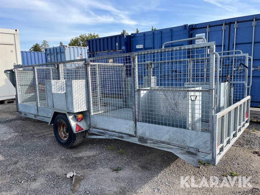 Släpvagn för avstängningsmaterial