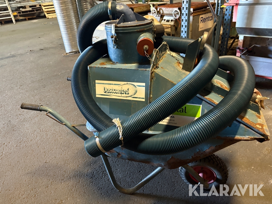 Föravskiljare med sugskottkärra Dustcontrol