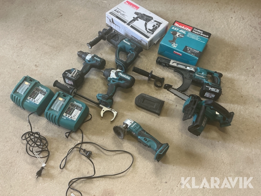 Parti med handverktyg Makita 18v