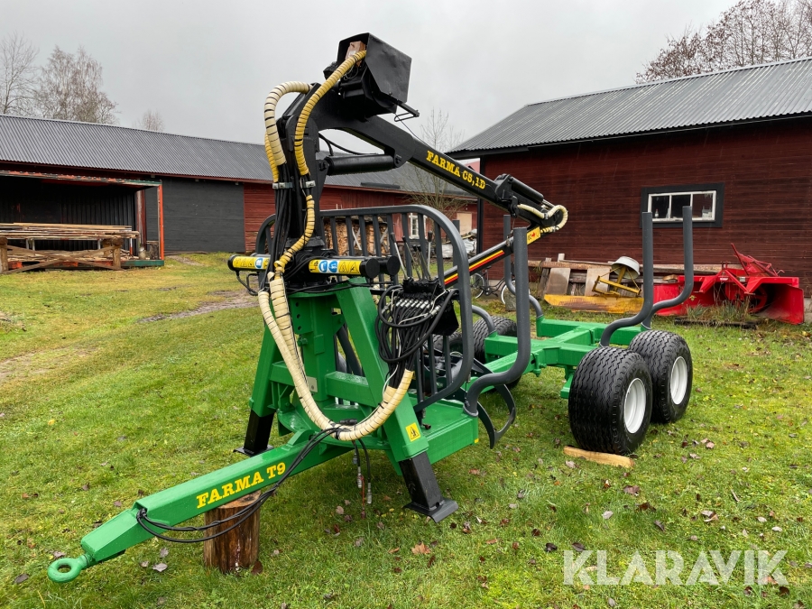 Skogsvagn Farma T9 med C5,1D kran