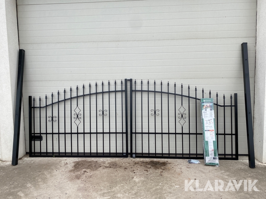 Motorstyrd Smidesgrind 4 m Ny