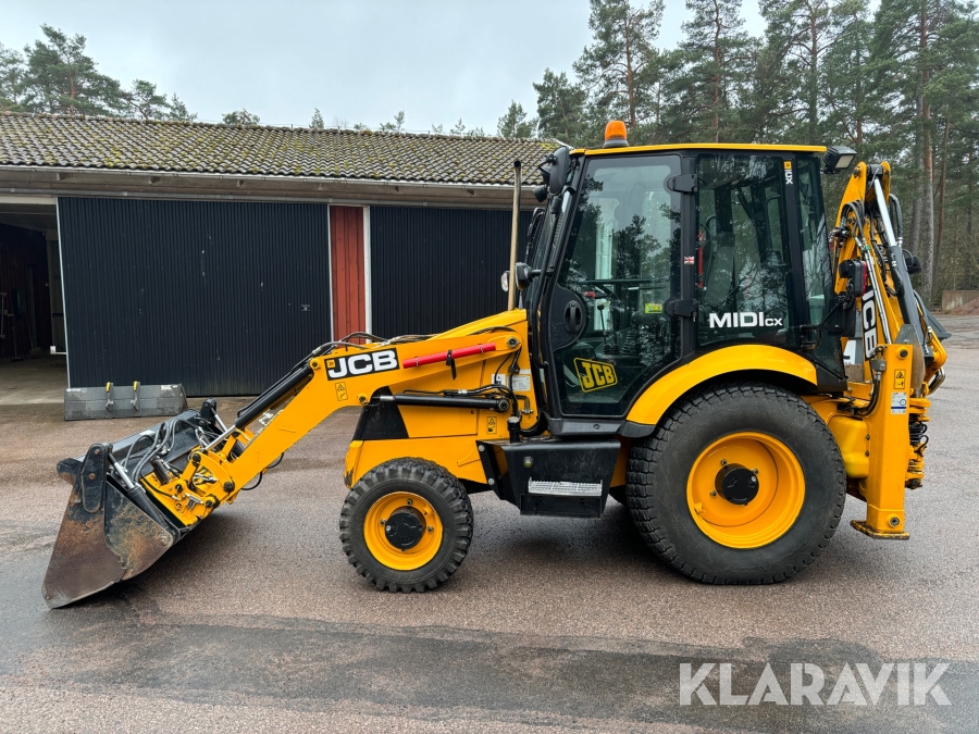 Traktorgrävare JCB MIDI CX-4 med redskap