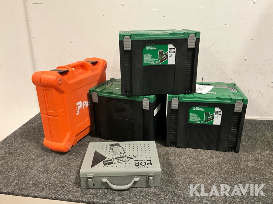 Spik / bultpistol 5st Hikoki, Paslode, POP MCS 5800, iM50F18, NR 1890DBCL