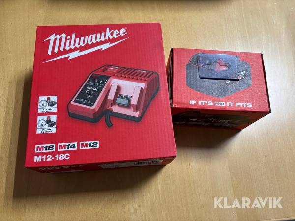 Batteri och laddare Milwaukee