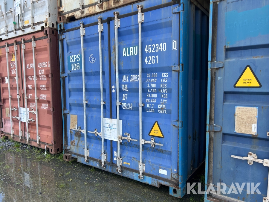 Container 40 fot blå