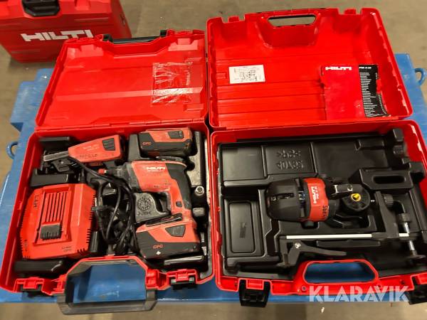 Skruvdragare 1 st, Skruvautomat 1 st, Punkt och linjelaser 1 st Hilti SD 5000-A22/ SMD 57/PM 4M