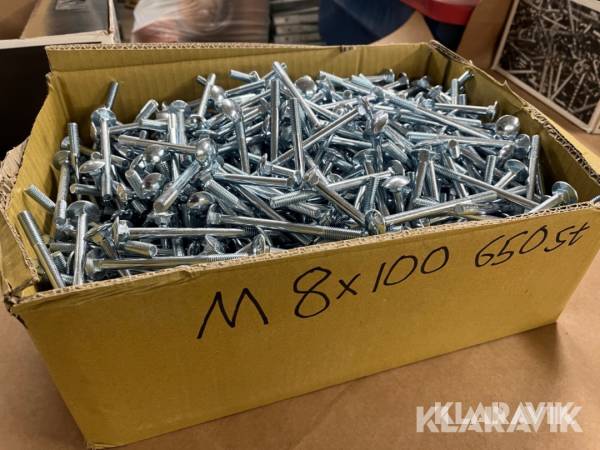 Vagnsbult M8x100 650st