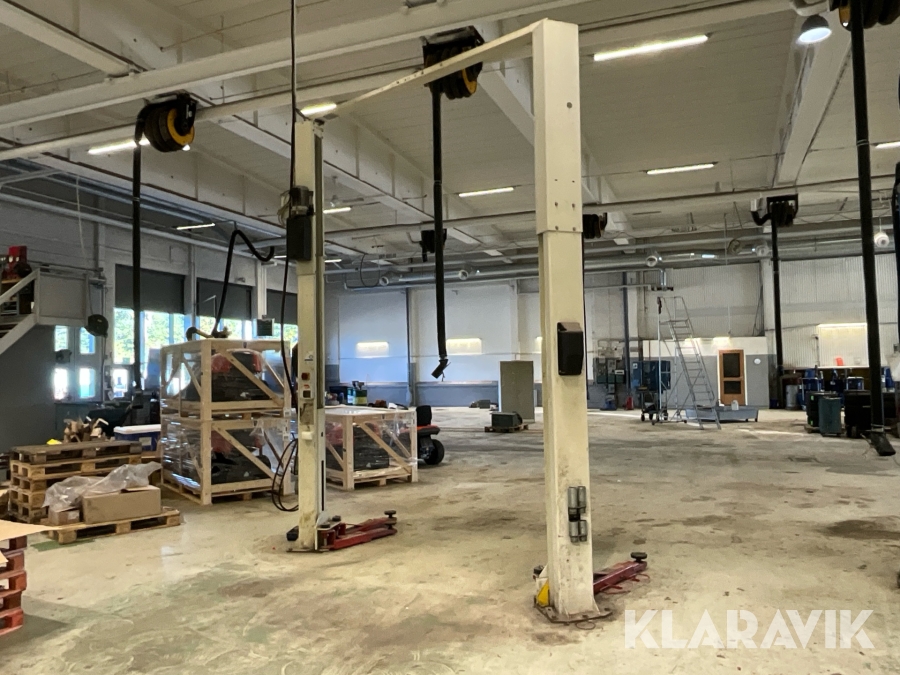 Tvåpelarlyft Rotary 3000kg nedmonterad