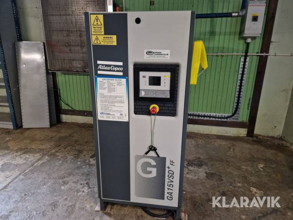 Skruvkompressor med kyltork Atlas Copco GA 15 FF VSD+