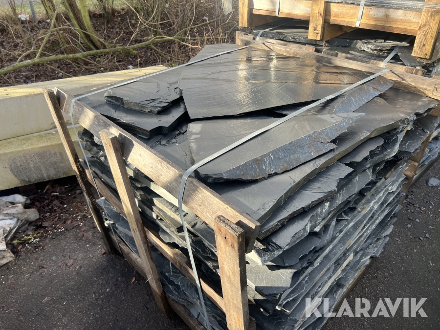 Svart skiffer oregelbundna 75 kvm