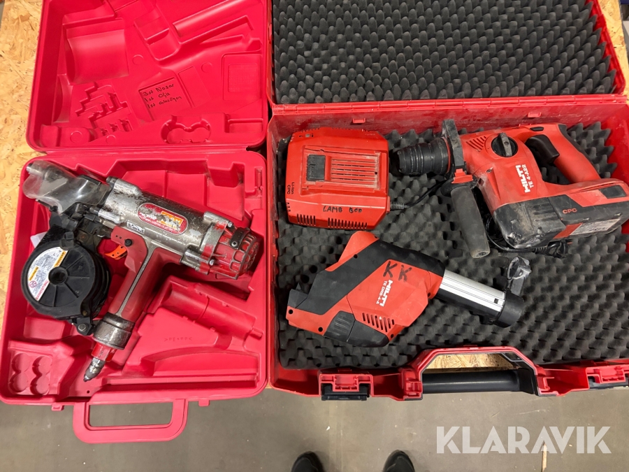 Borrhammare 1 st och spikverktyg 1 st Hilti / Max TE 4A22 DRS / HN 120