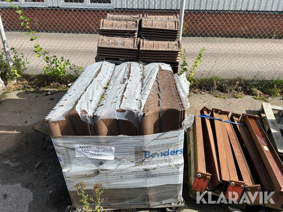 Takpannor Enkupig Benders Brun ca 520 st