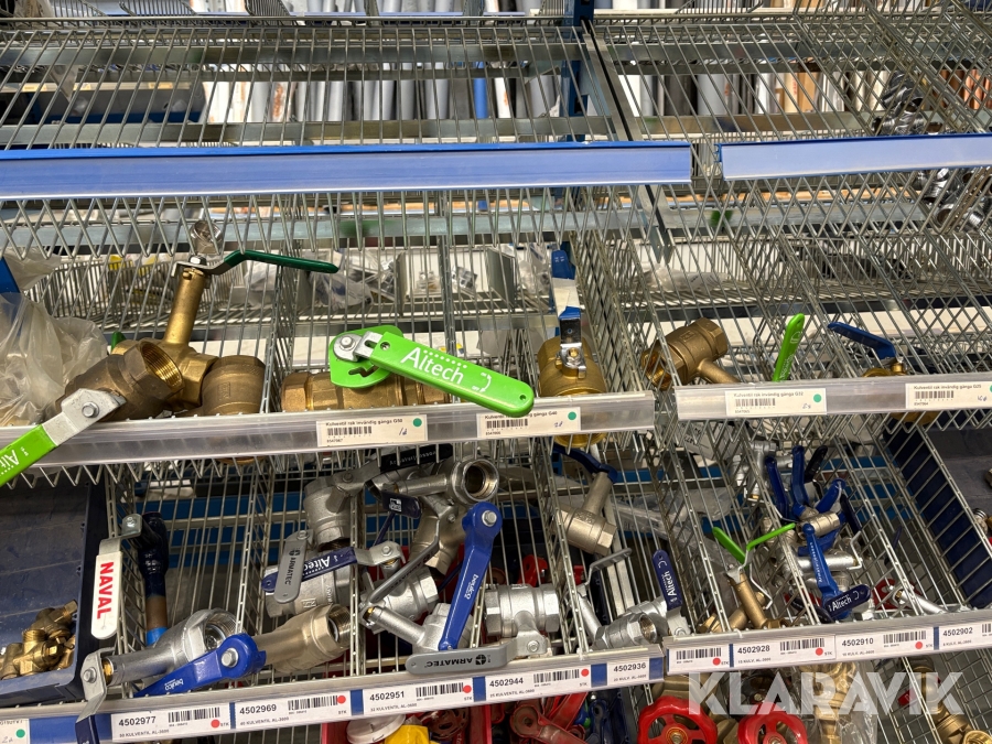 Kulventiler VA | Olika dimensioner & storlekar