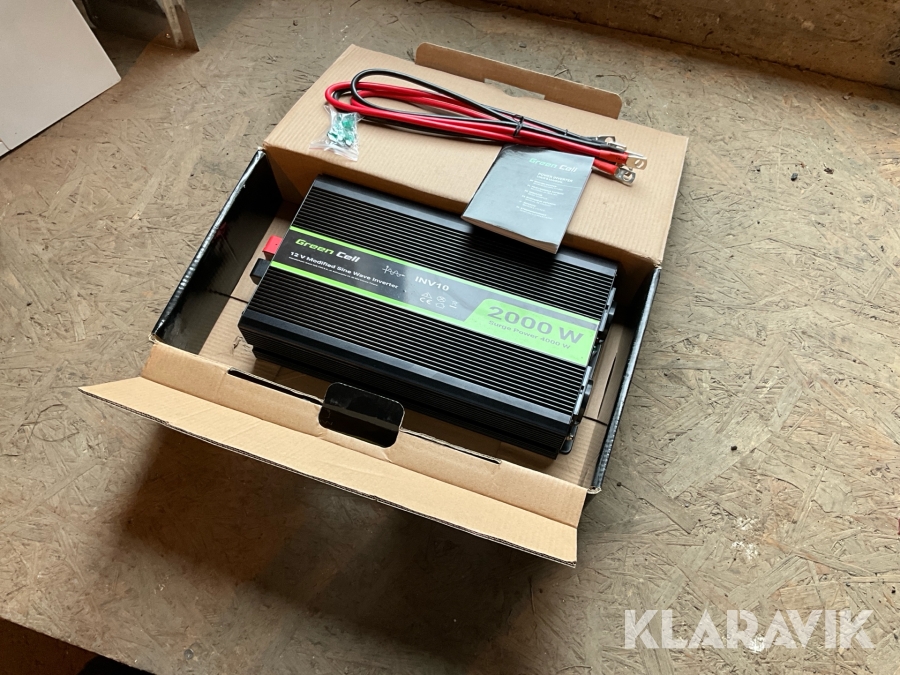 Spänningsomvandlare/inverter Green Cell 2000W