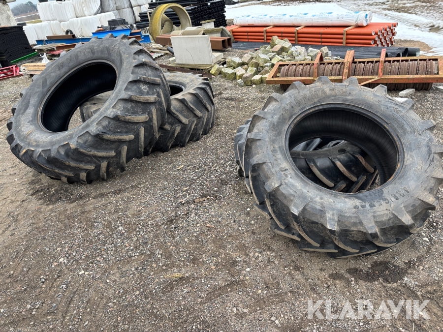 Traktordäck 650/65-38 & 480/65-28 - 4 st