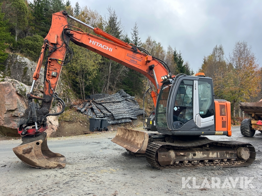 Grävmaskin Hitachi Zaxis 135 US -3 med 5 redskap
