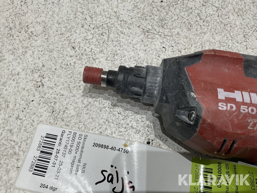 Skruvautomat batteri Hilti SD 5000 A22