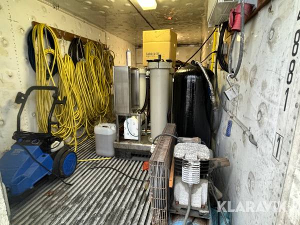 Reningsverk för spolplatta/ båtrengöring med kylcontainer