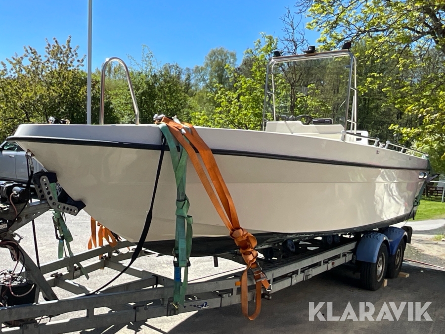 Båt Exxon Styrpulpet (mitt) med trailer