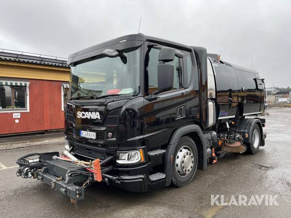 Sop & sugbil Scania P280 B4X2 NB med Bucher Cityfant 6000