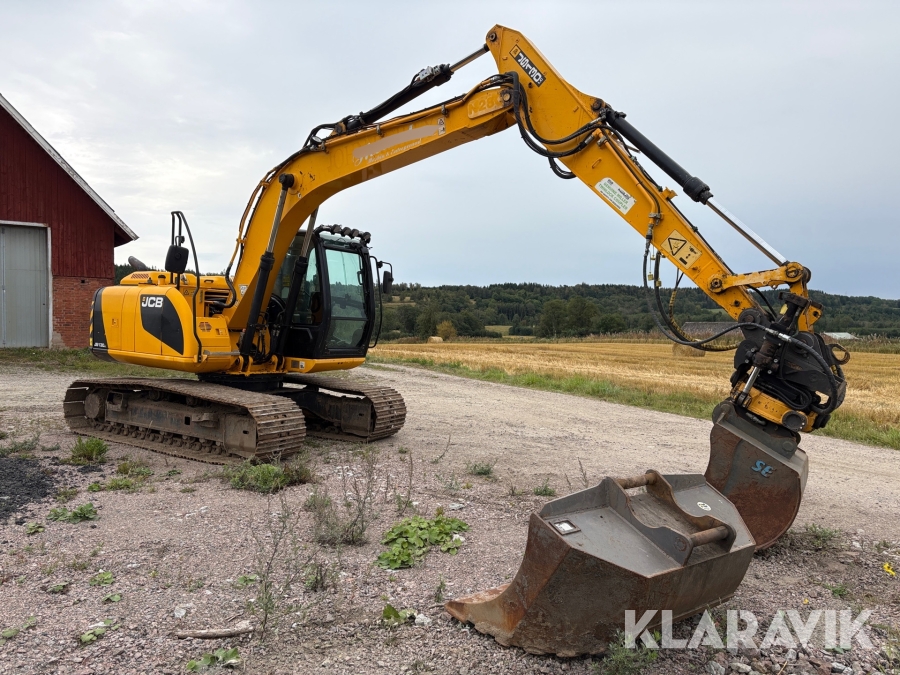 Grävmaskin JCB JS130LC med tiltrotator, Xsite Easy & 2st skopor