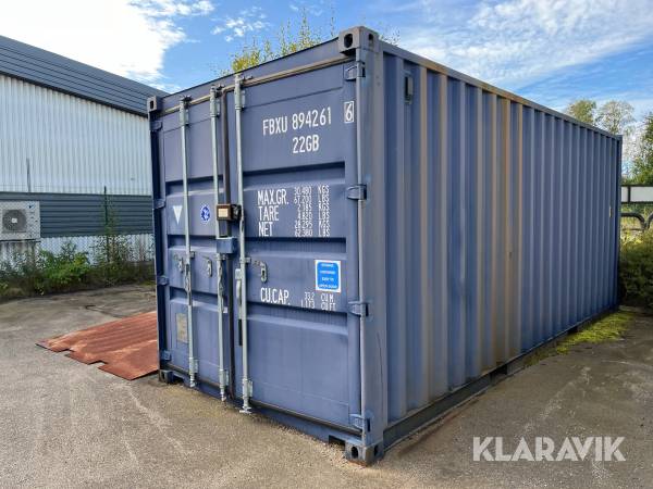 Container med ramp & lås 20 fot