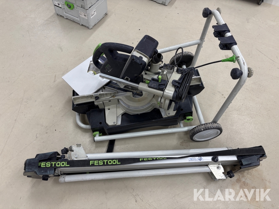 Kap & gersåg Festool KS 60 E med vagn och arbetsstativ