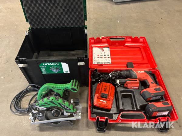 Cirkelsåg 1 st, Skruvdragare 1 st Hitachi / Hilti C 6BU2 / ST 1800A22
