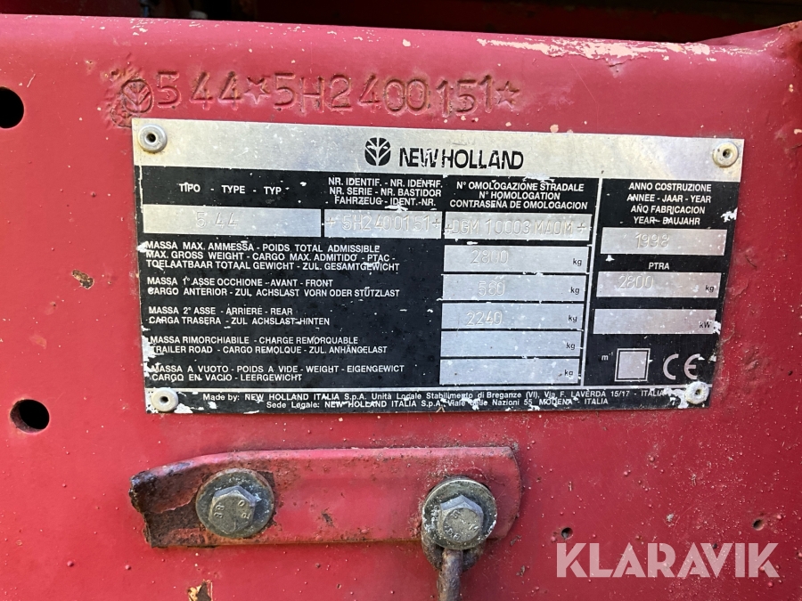 Rundbalspress New Holland 544