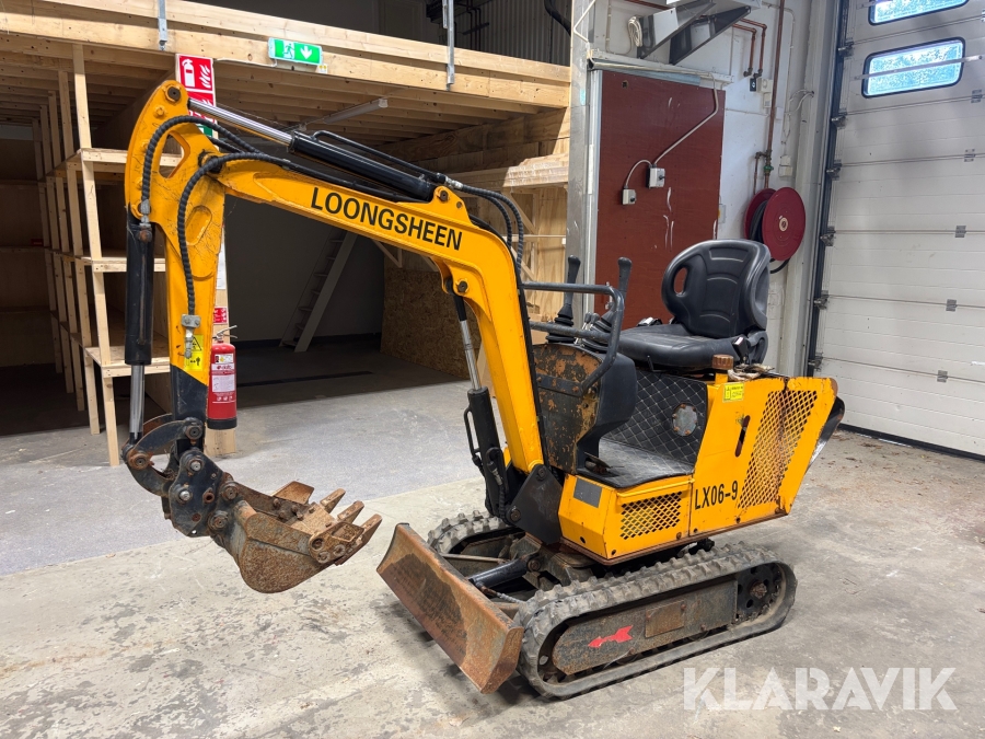 Grävmaskin Longsheen LX06-9 inkl 3 skopor