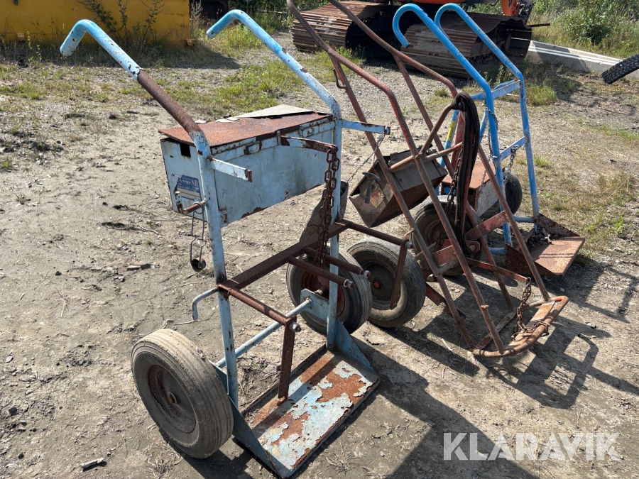 Gastubsställ 3st på hjul.