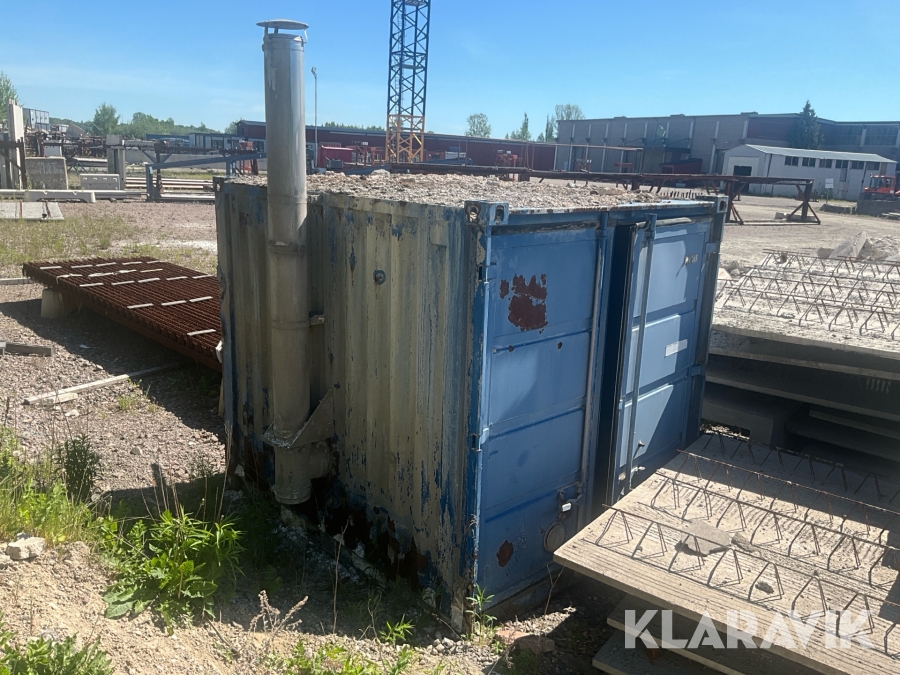 Container med oljebrännare