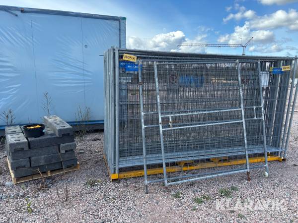 Byggstaket BGFix Och Demex 30st med grindar och fötter
