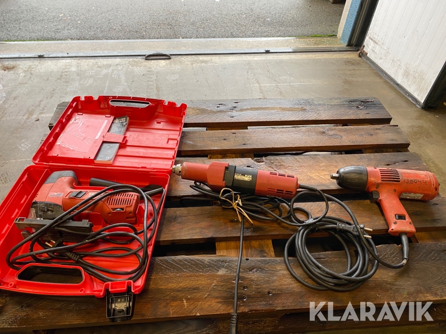 Parti med verktyg 3st Hilti / Flex SI 100 / WSJ 850-EB / H 1105 VE