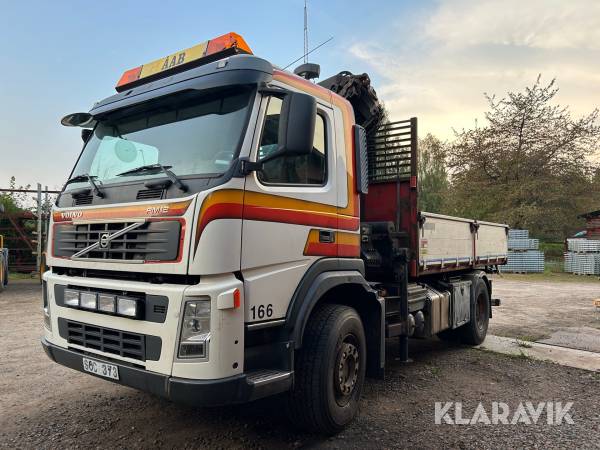 Kranbil med tipp Volvo FM12 4X4