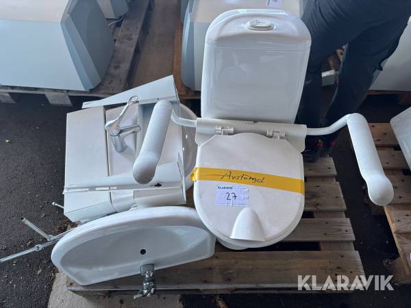 Toalett med handfat 1st pall