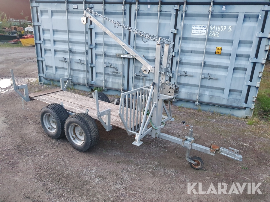 ATV/UTV skogsvagn Kran