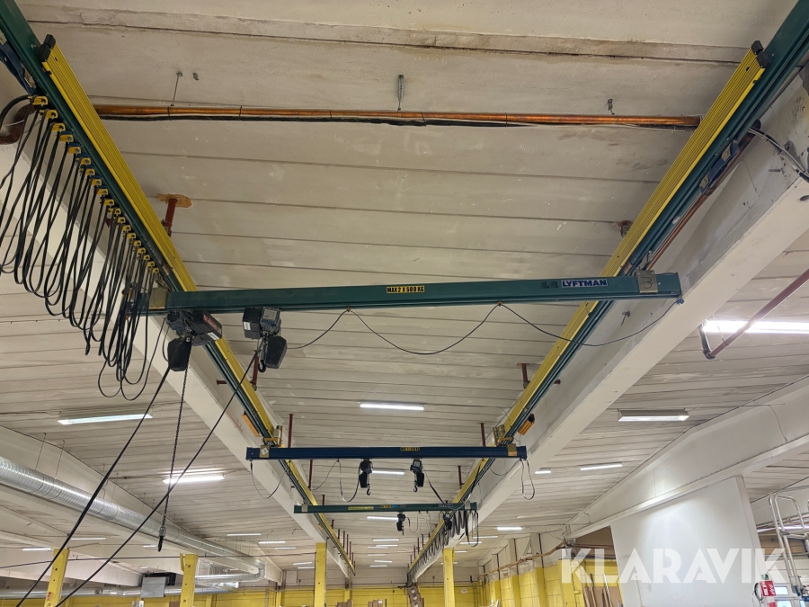 Travers Lyftman Lätträlssystem med 3st traversbalkar & 6st telfrar