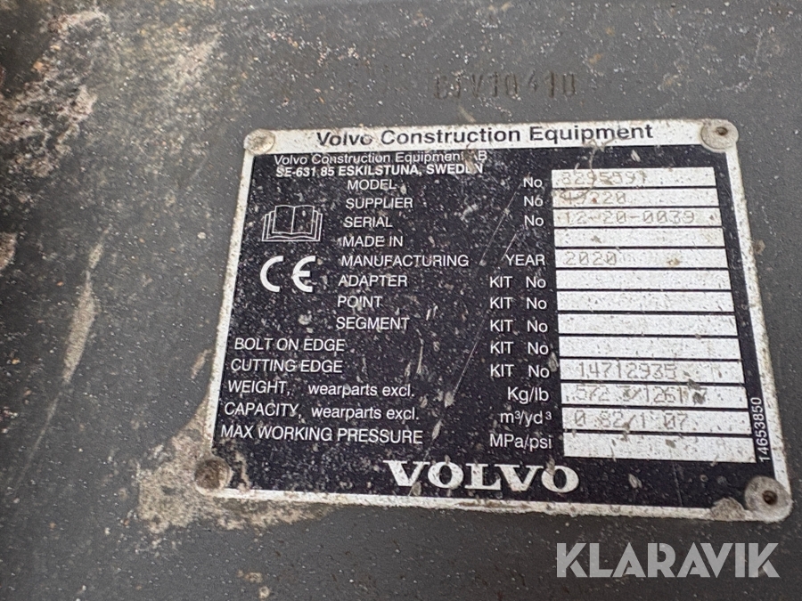 Grävmaskin Volvo EWR170E med grävsystem och många redskap